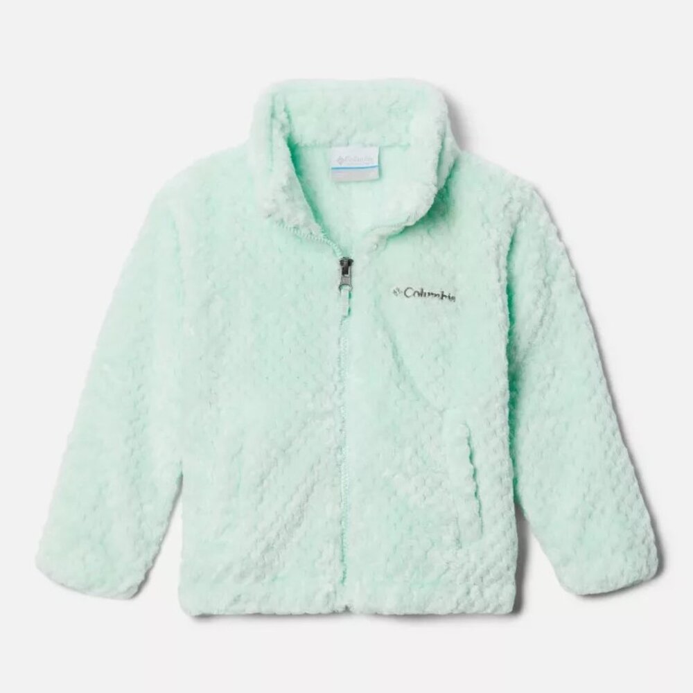 NWT Columbia Youth Fire Side Sherpa Full Zip Jacket- Sea Ice